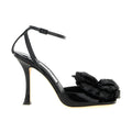 Jimmy Choo Black Leather Stiletto Heel Sandals