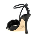 Jimmy Choo Black Leather Stiletto Heel Sandals