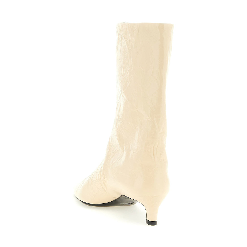 Jil Sander Beige Calfskin Ankle Boots