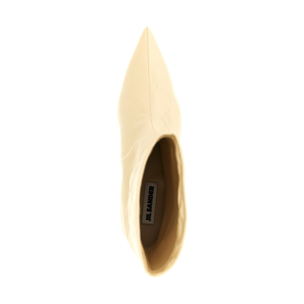 Jil Sander Beige Calfskin Ankle Boots
