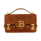 Balmain Brown Calfskin Handbag
