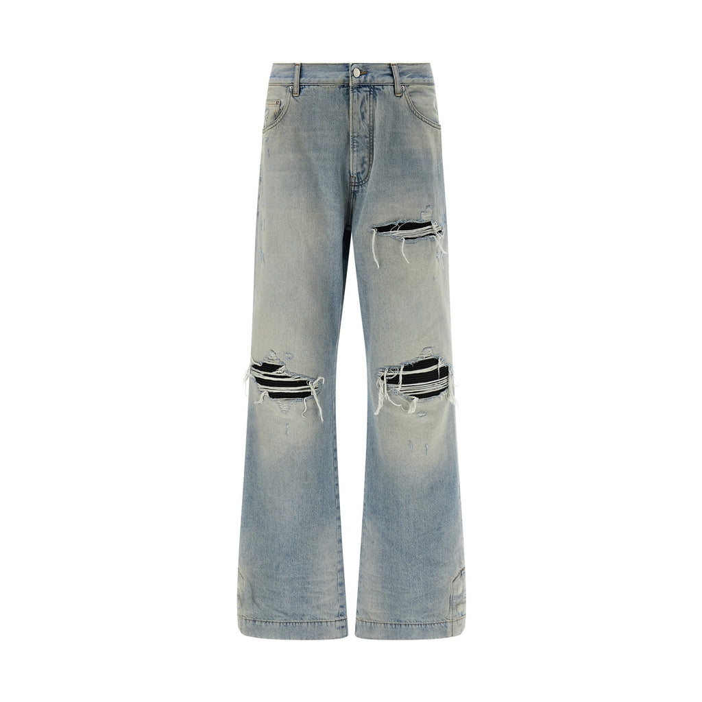 Amiri Blue Cotton Flared Jeans