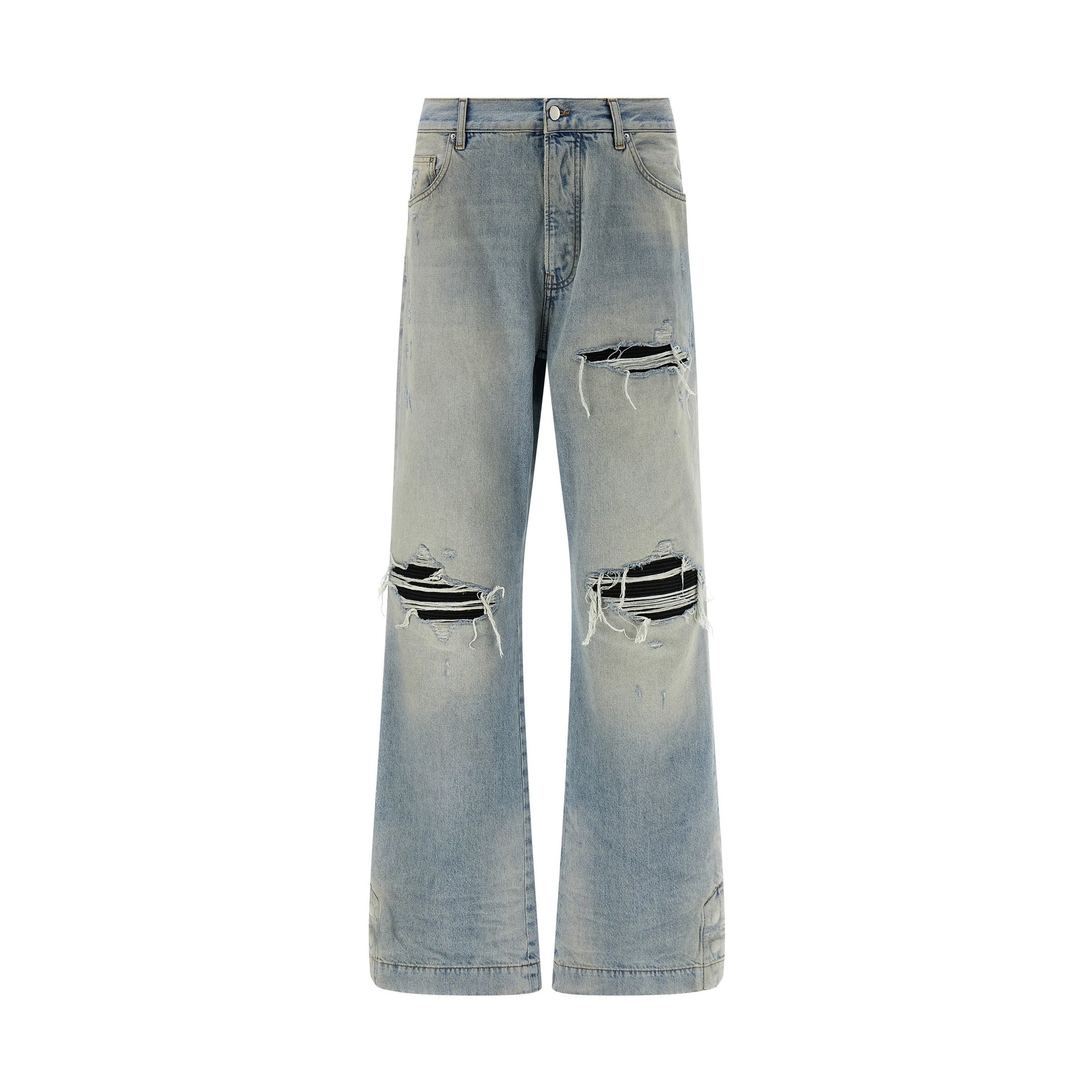 Amiri Blue Cotton Flared Jeans