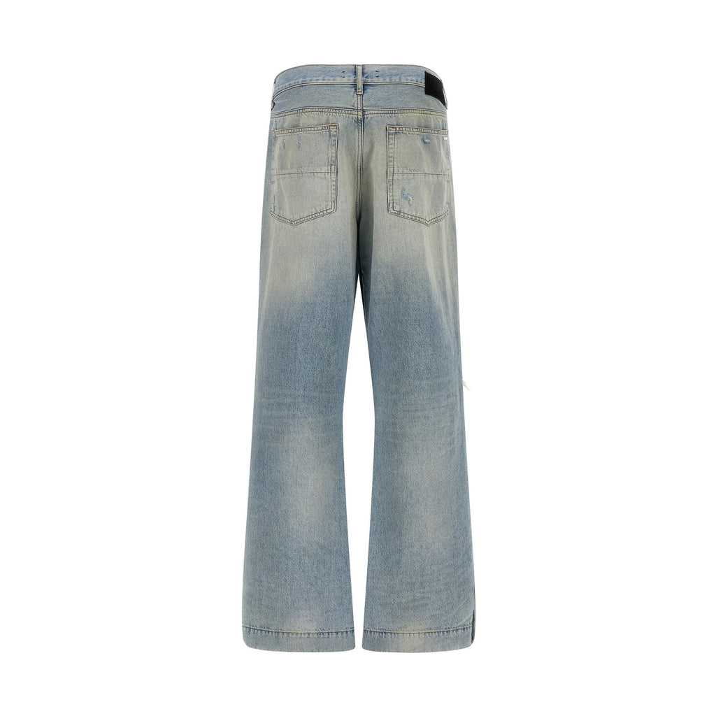 Amiri Blue Cotton Flared Jeans
