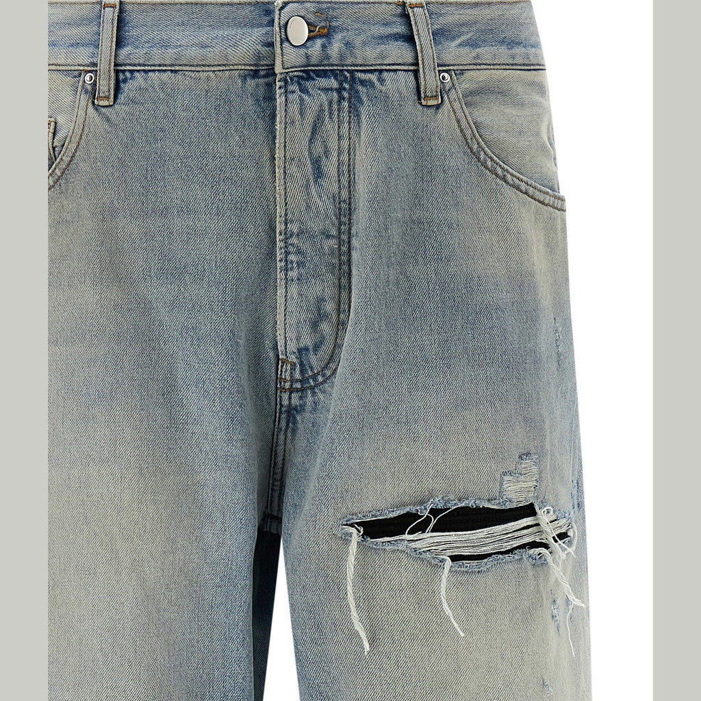 Amiri Blue Cotton Flared Jeans