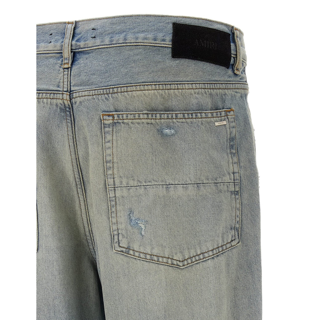 Amiri Blue Cotton Flared Jeans