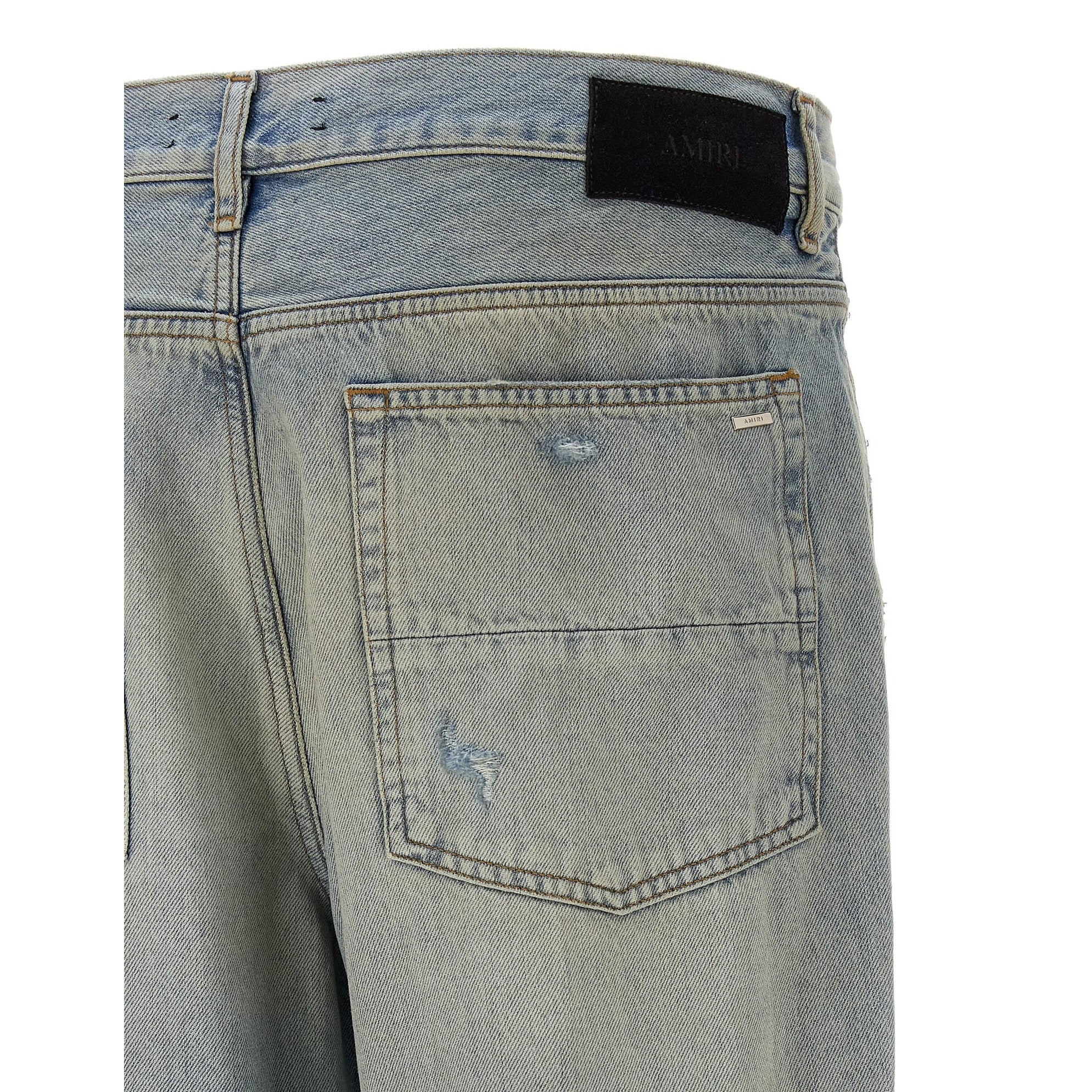 Amiri Blue Cotton Flared Jeans