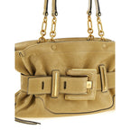 Balmain Beige Calfskin Shoulder Bag