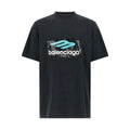Balenciaga Black Cotton T-Shirt