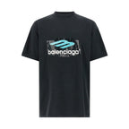Balenciaga Black Cotton T-Shirt