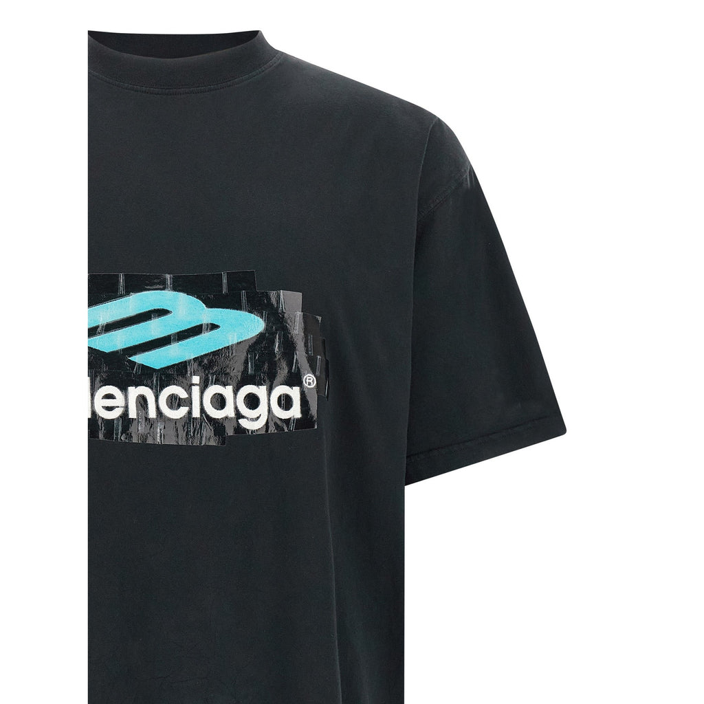 Balenciaga Black Cotton T-Shirt