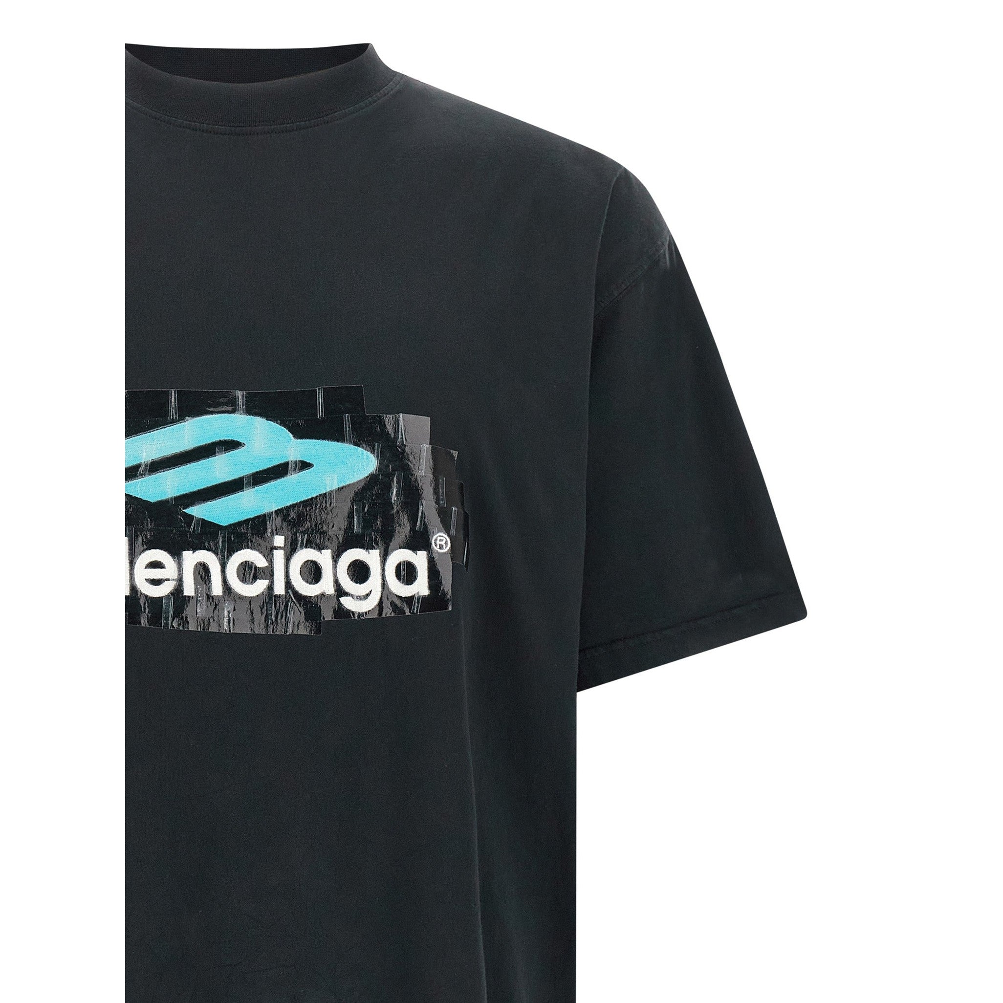 Balenciaga Black Cotton T-Shirt