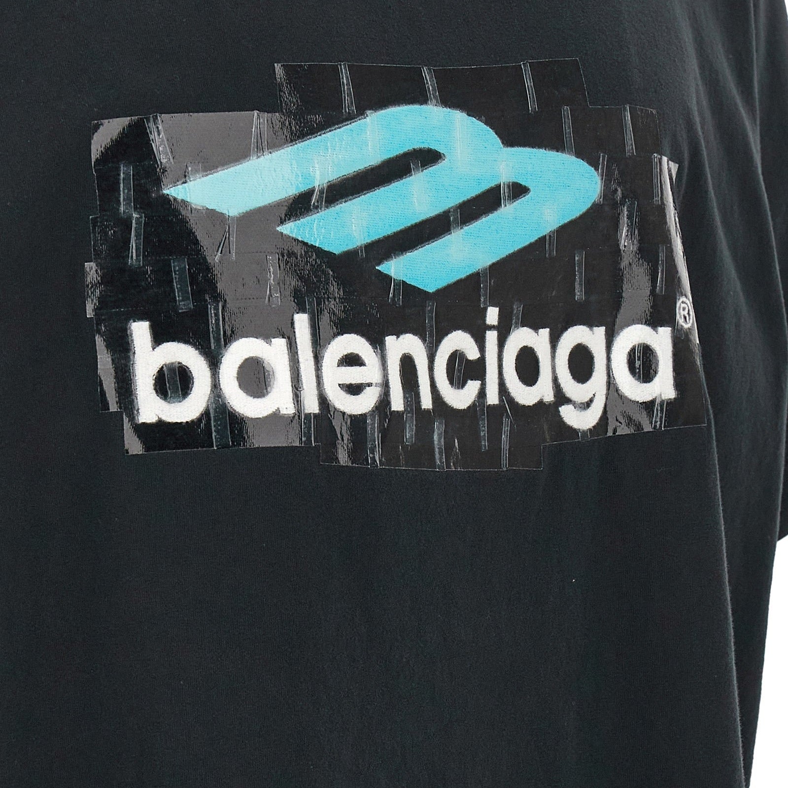 Balenciaga Black Cotton T-Shirt