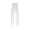 Versace White Cotton Straight-Leg Jeans