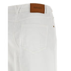 Versace White Cotton Straight-Leg Jeans