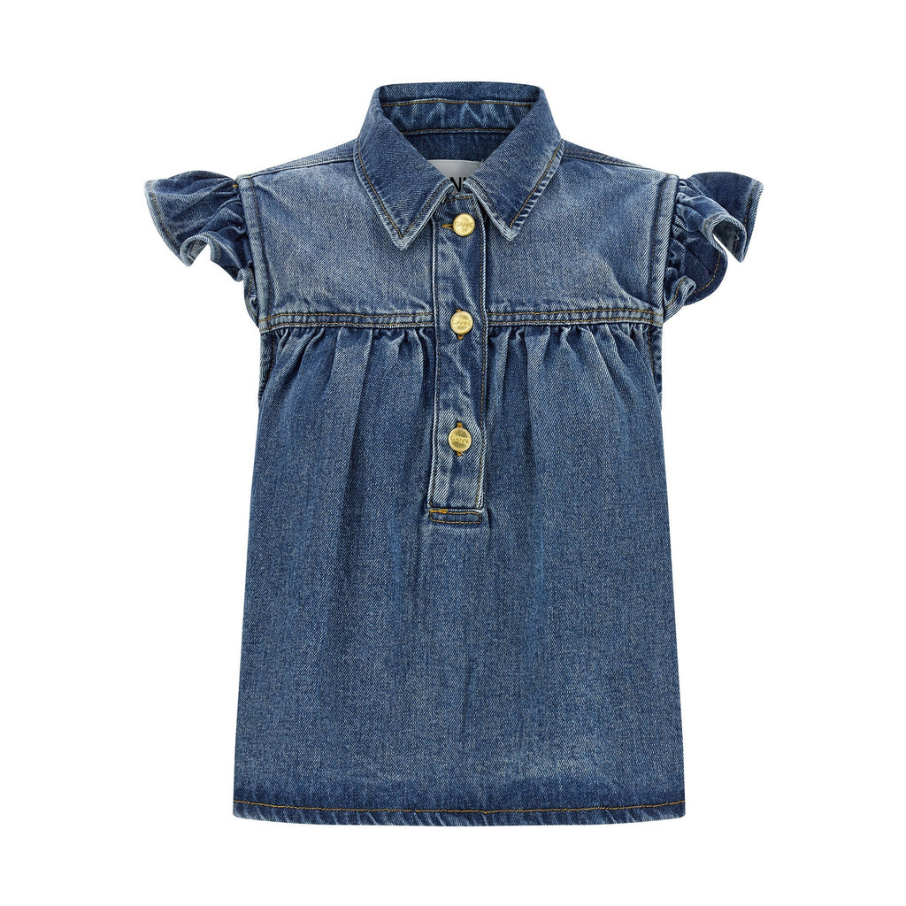 Ganni Blue Denim Shirt