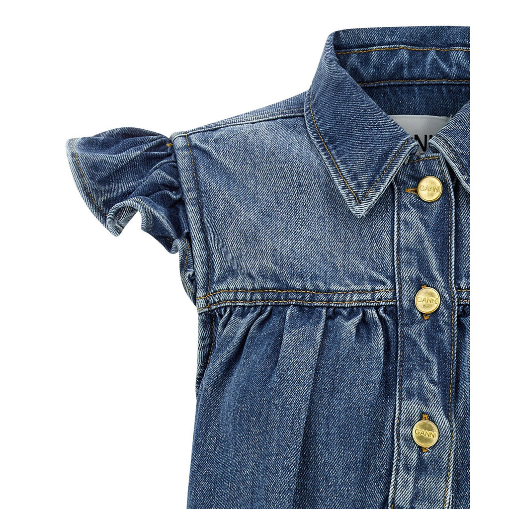 Ganni Blue Denim Shirt