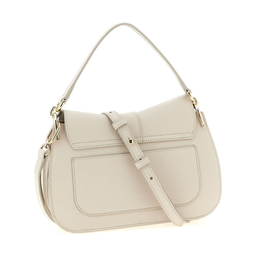 Beige Calfskin Shoulder Bag