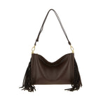 Furla Brown Lamb Leather Shoulder Bag