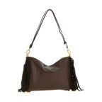 Furla Brown Lamb Leather Shoulder Bag