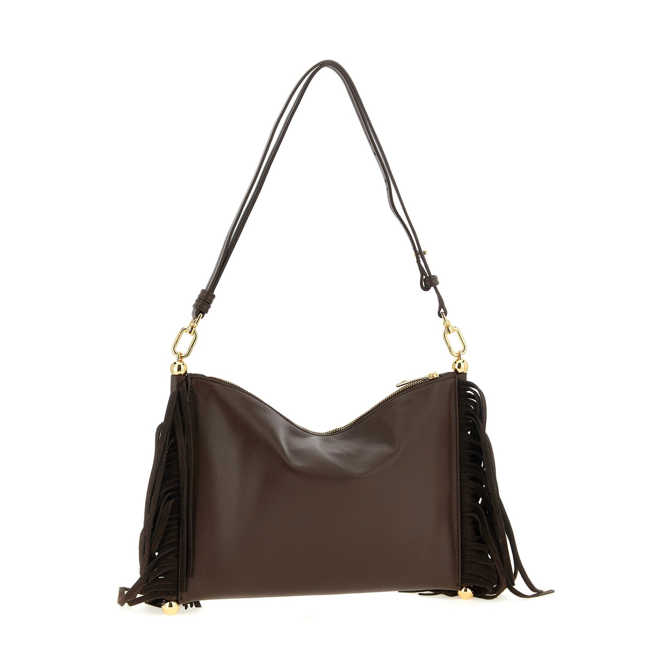 Furla Brown Lamb Leather Shoulder Bag