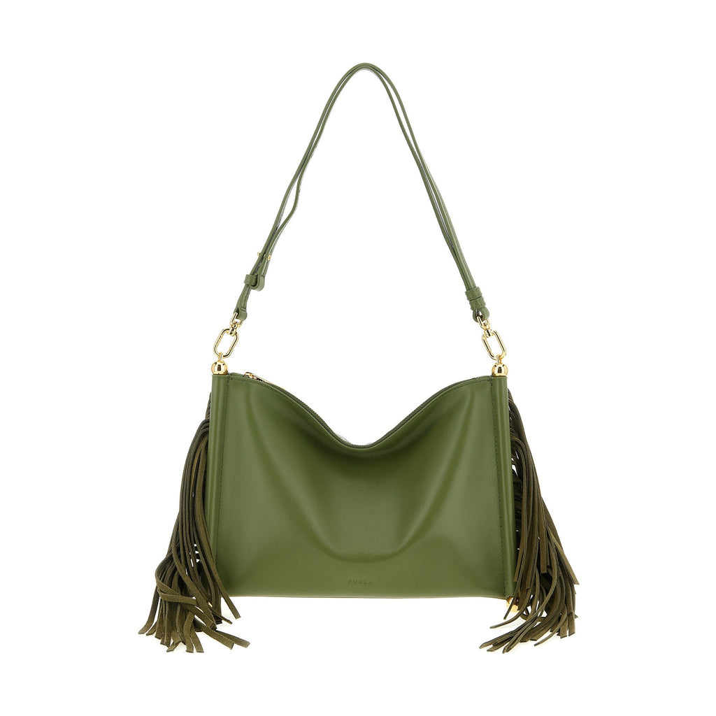 Furla Bicolor Lamb Leather Shoulder Bag