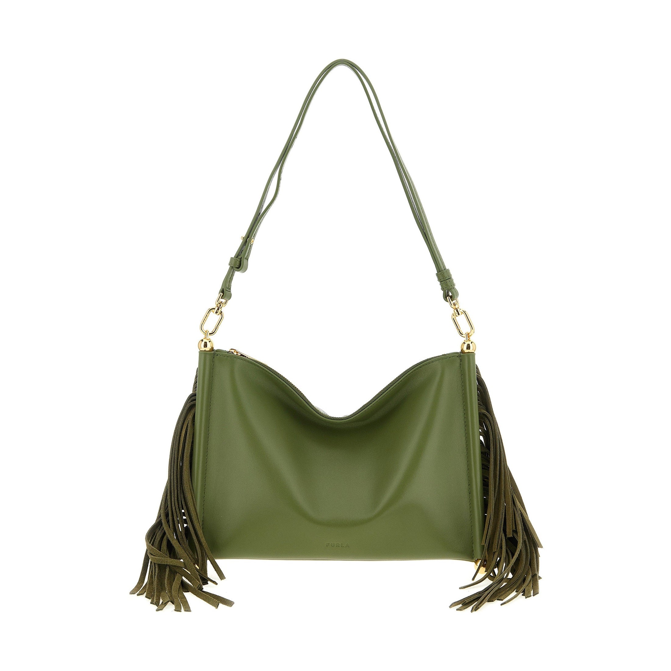 Furla Bicolor Lamb Leather Shoulder Bag