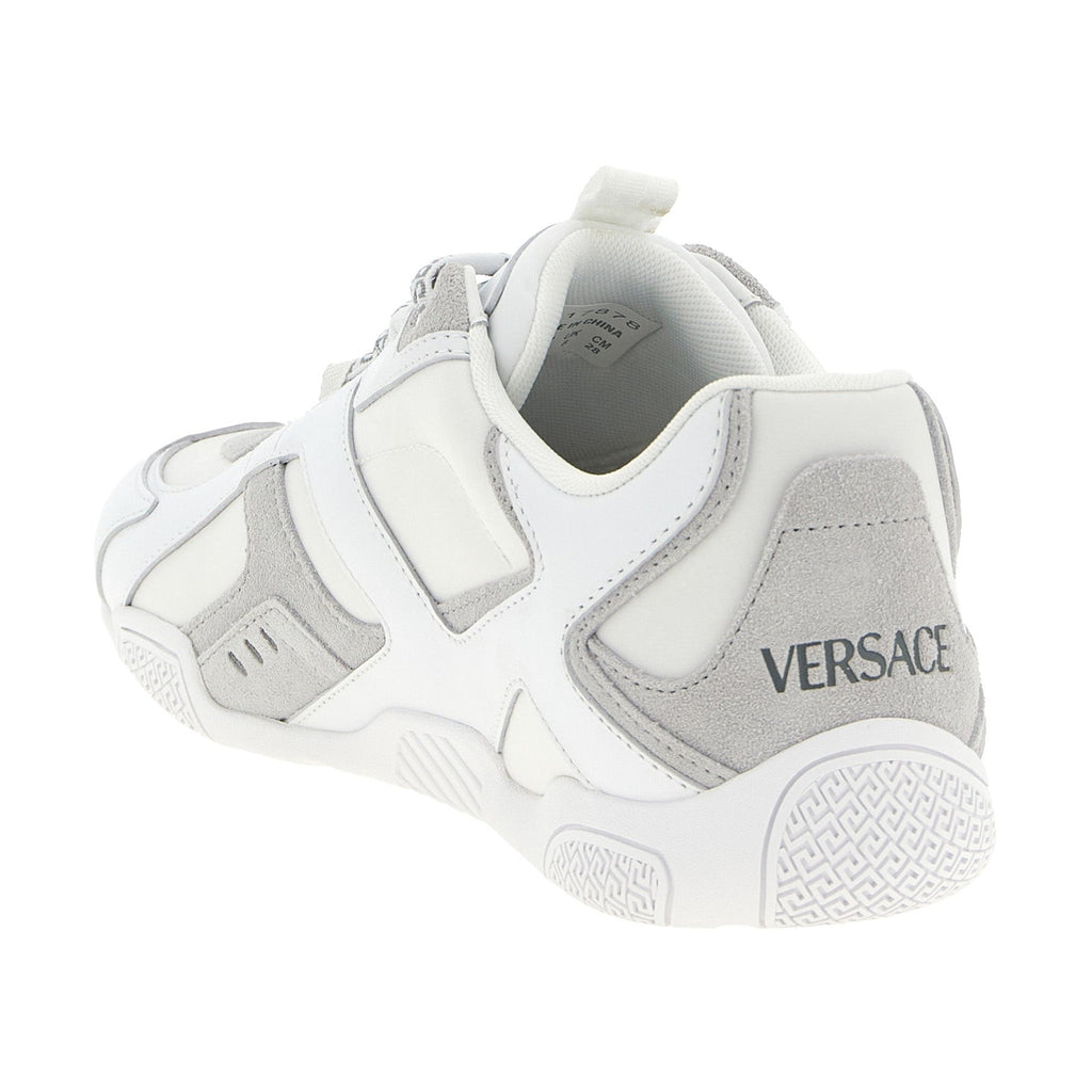 Versace White Calfskin Athletic Sneakers