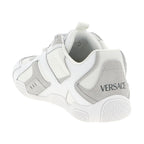 Versace White Calfskin Athletic Sneakers