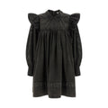 Ganni Black Organic Cotton Short Dress
