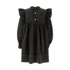 Ganni Black Organic Cotton Short Dress