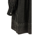 Ganni Black Organic Cotton Short Dress