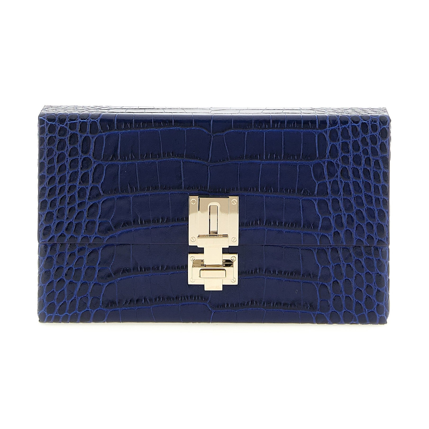 Tom Ford Blue Calfskin Clutch Bag