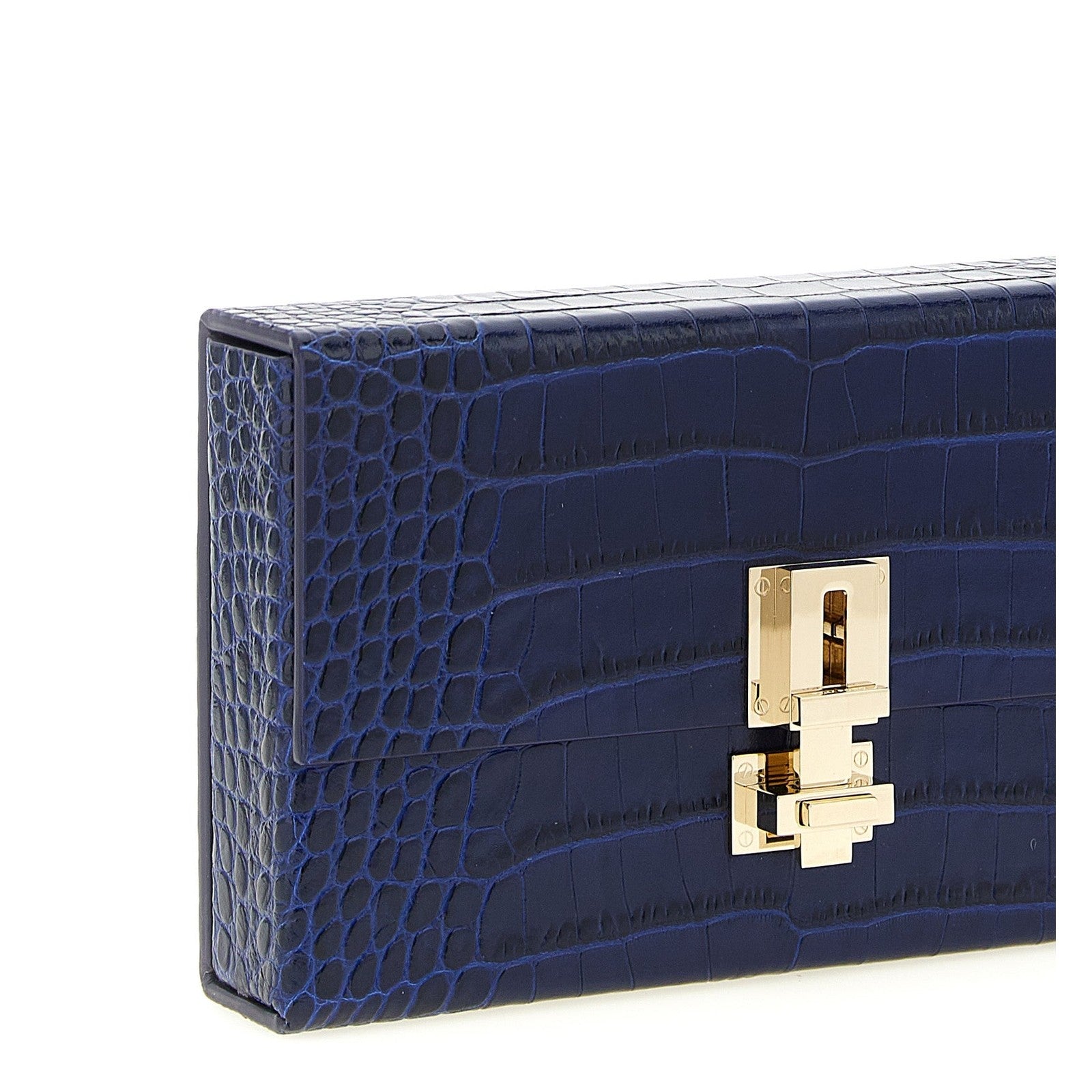 Tom Ford Blue Calfskin Clutch Bag
