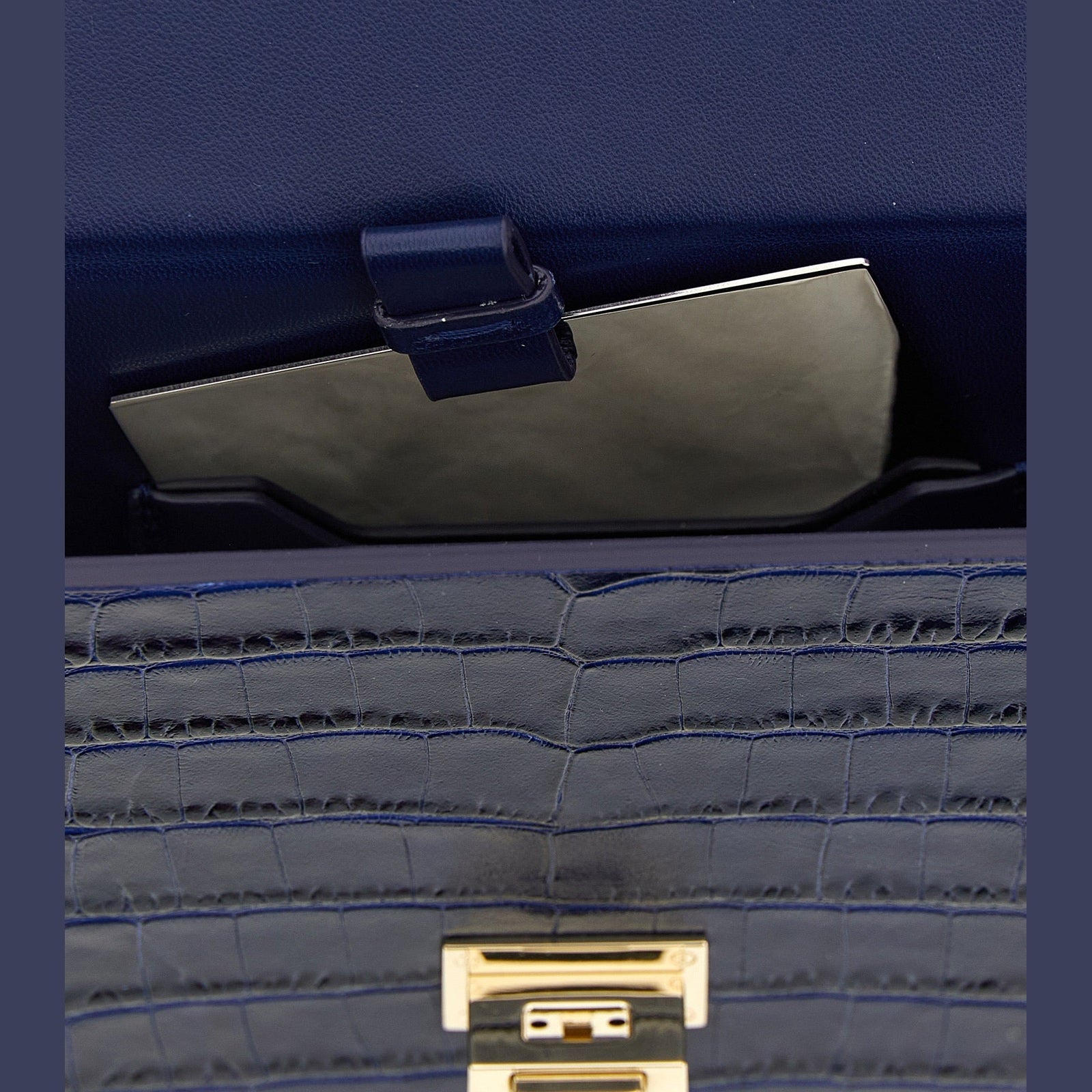 Tom Ford Blue Calfskin Clutch Bag