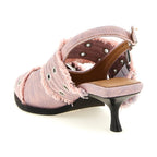 Ganni Multicolor Organic Cotton Mid Heel Pumps