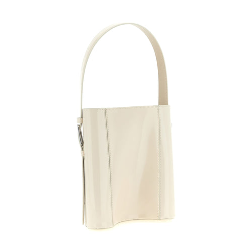 Beige Cowhide Shoulder Bag