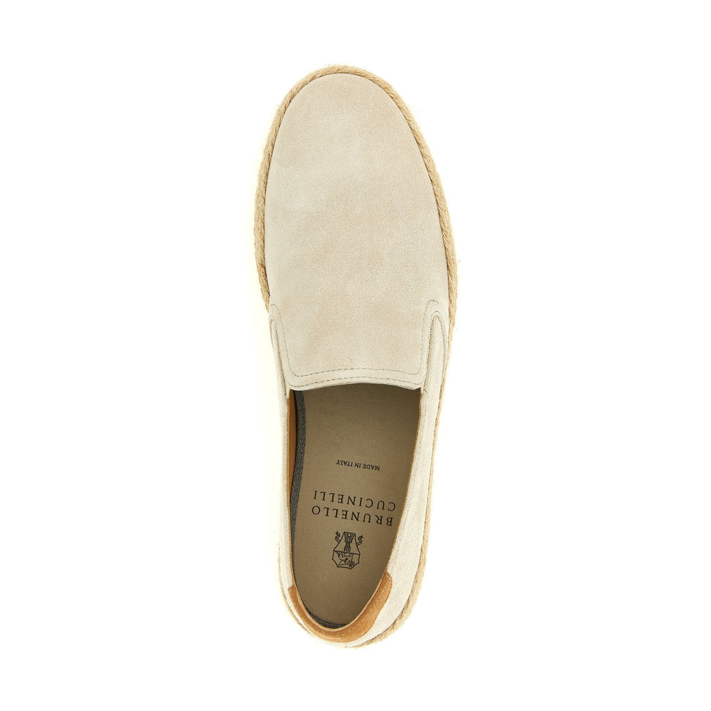 Brunello Cucinelli Gray Calfskin Espadrilles