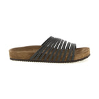 Brunello Cucinelli Black Lamb Leather Slides