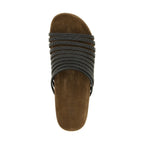 Brunello Cucinelli Black Lamb Leather Slides