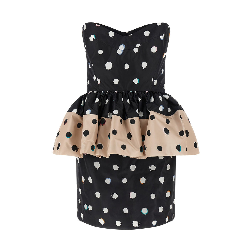 Fendi Black Silk Short Dress