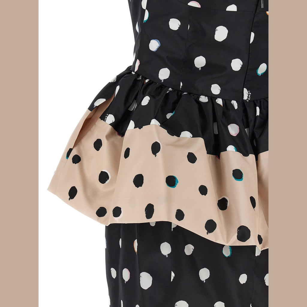 Fendi Black Silk Short Dress