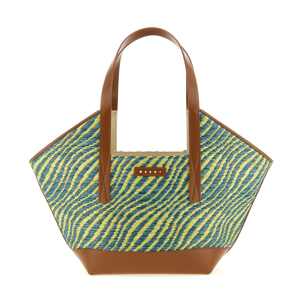 Marni Bicolor Polyamide Tote Bag