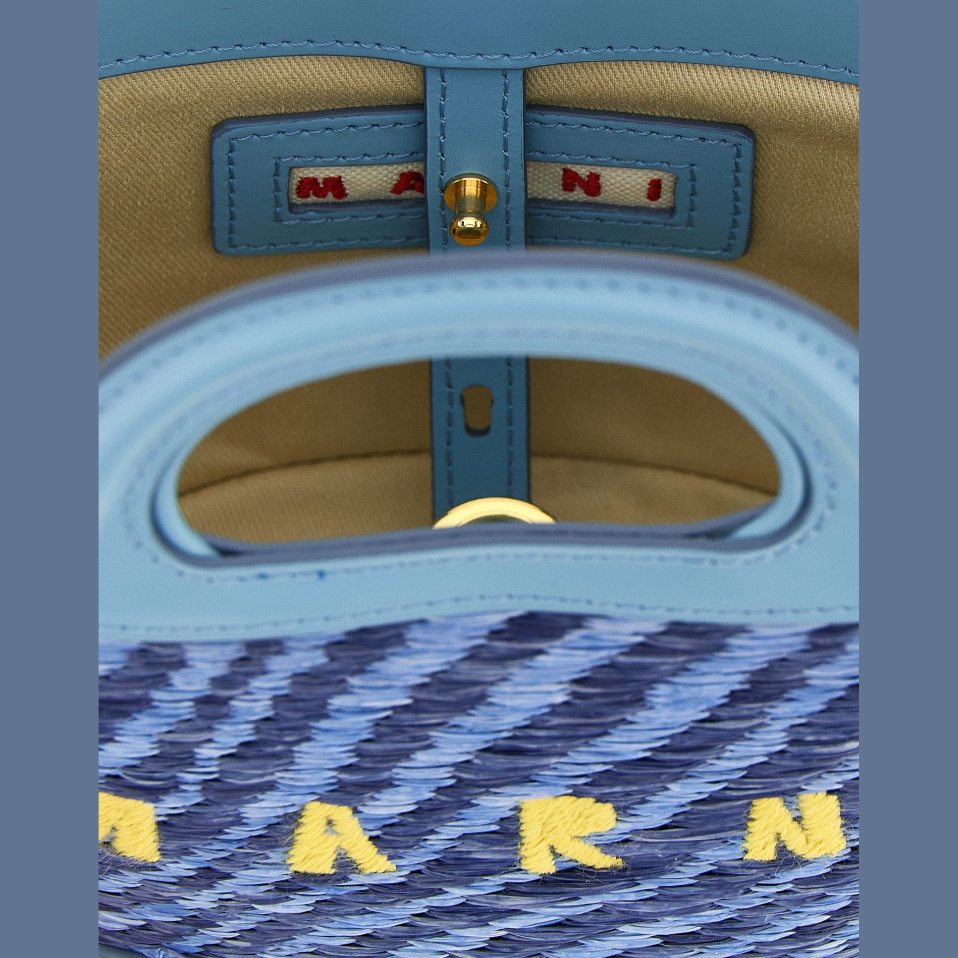 Marni Blue Polyamide Handbag