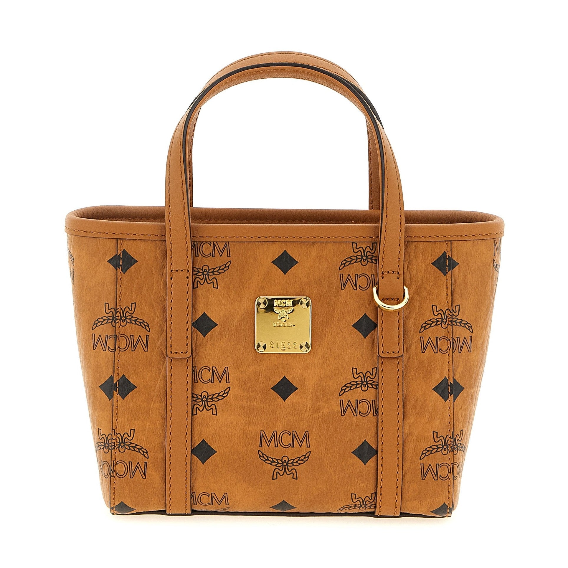 MCM Brown Polyethylene Tote Bag