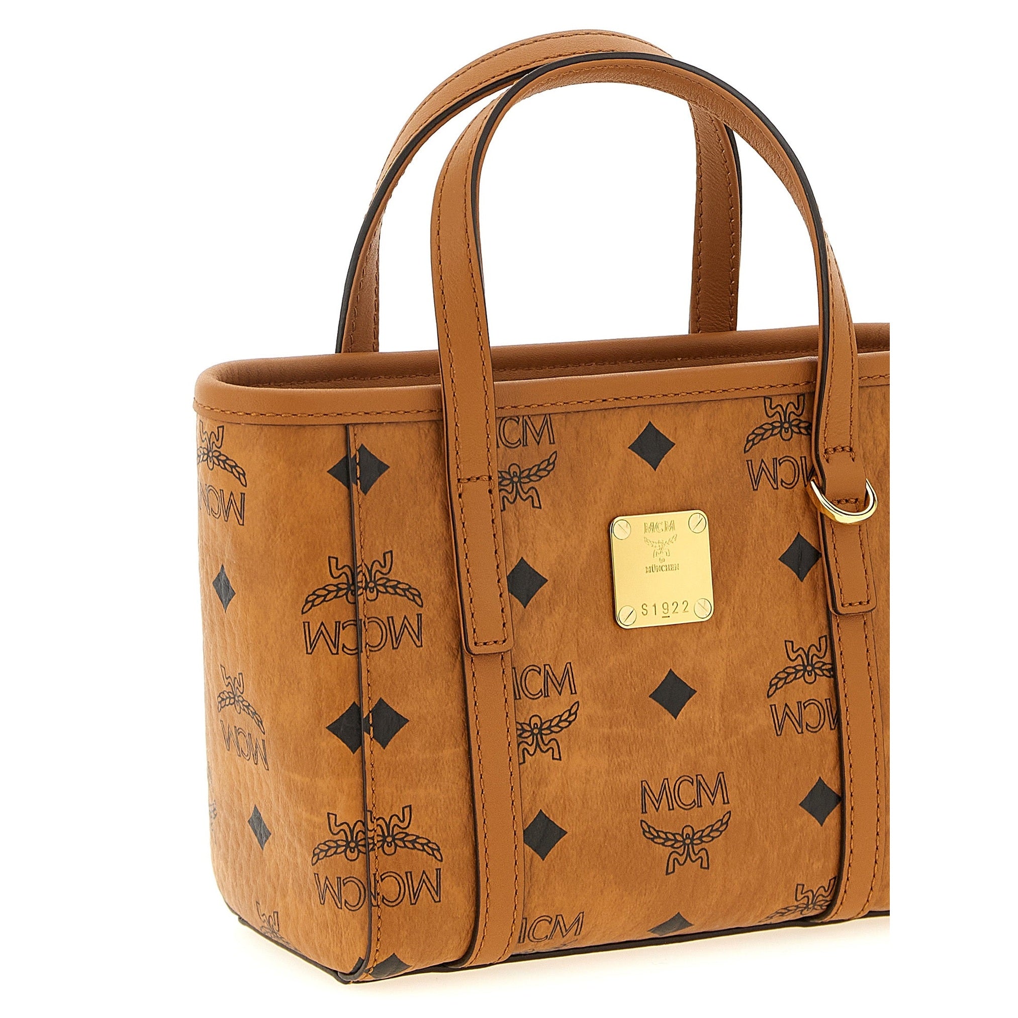 MCM Brown Polyethylene Tote Bag