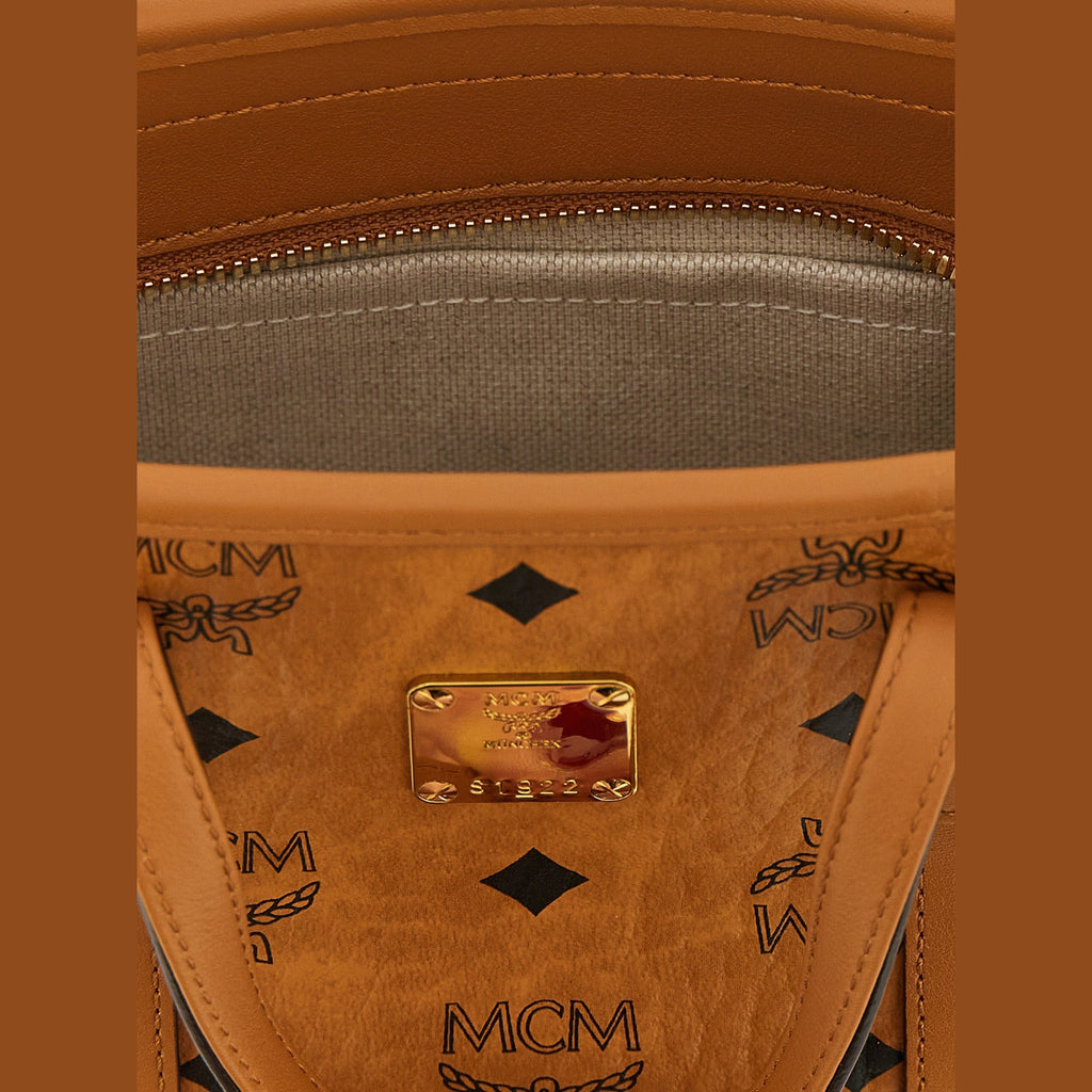 MCM Brown Polyethylene Tote Bag