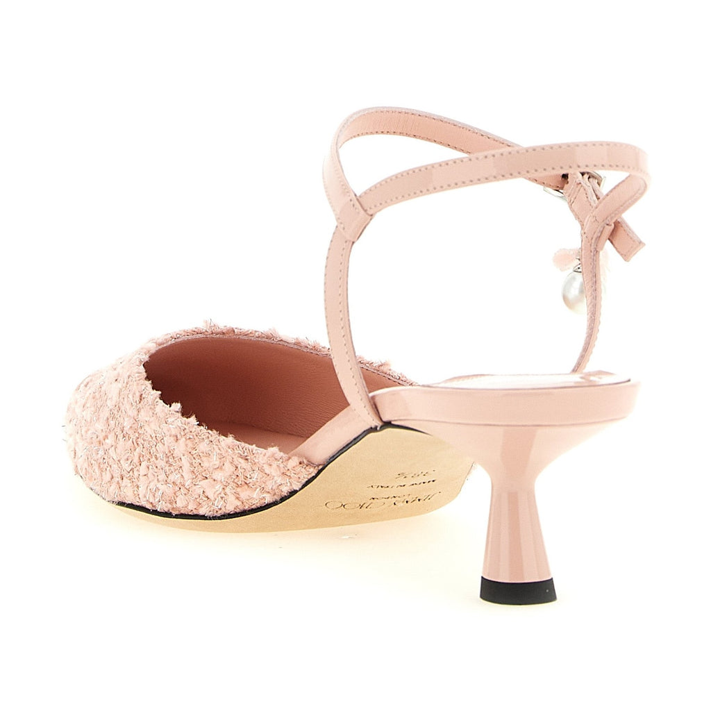 Jimmy Choo Multicolor Tencel Mid Heel Pumps