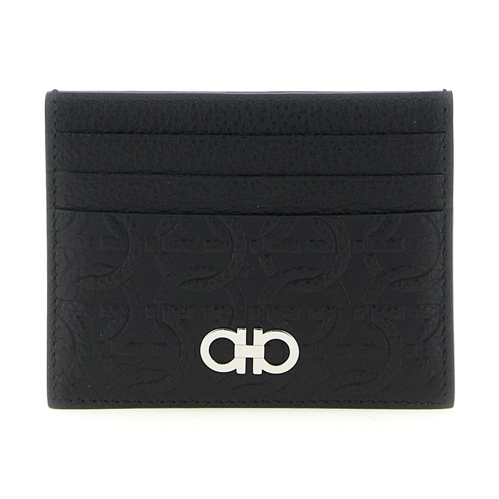 Ferragamo Black Calfskin Cardholder