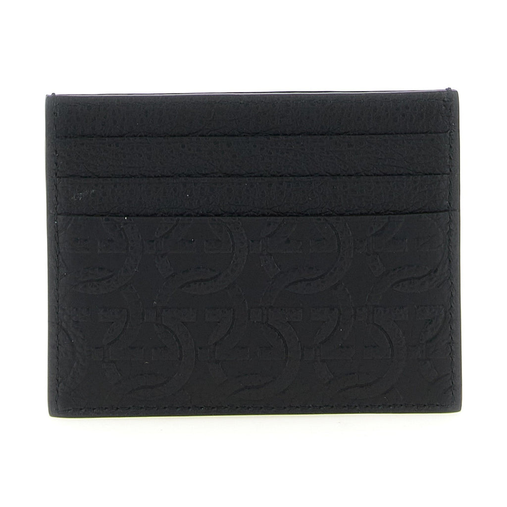 Ferragamo Black Calfskin Cardholder